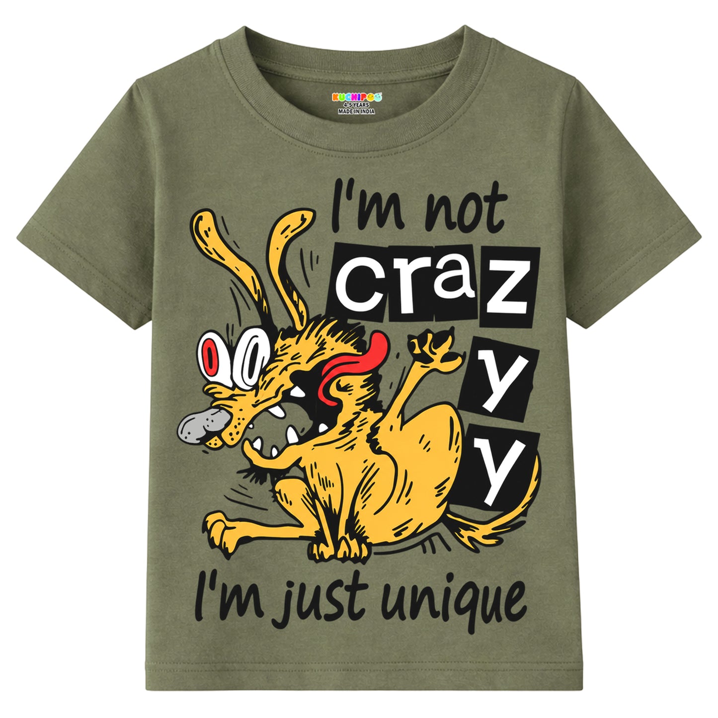 Kuchipoo Boys Cotton Printed T-Shirts | Half Sleeve Round Neck | Soft & Comfortable Casual Wear for Kids | Pack of 5