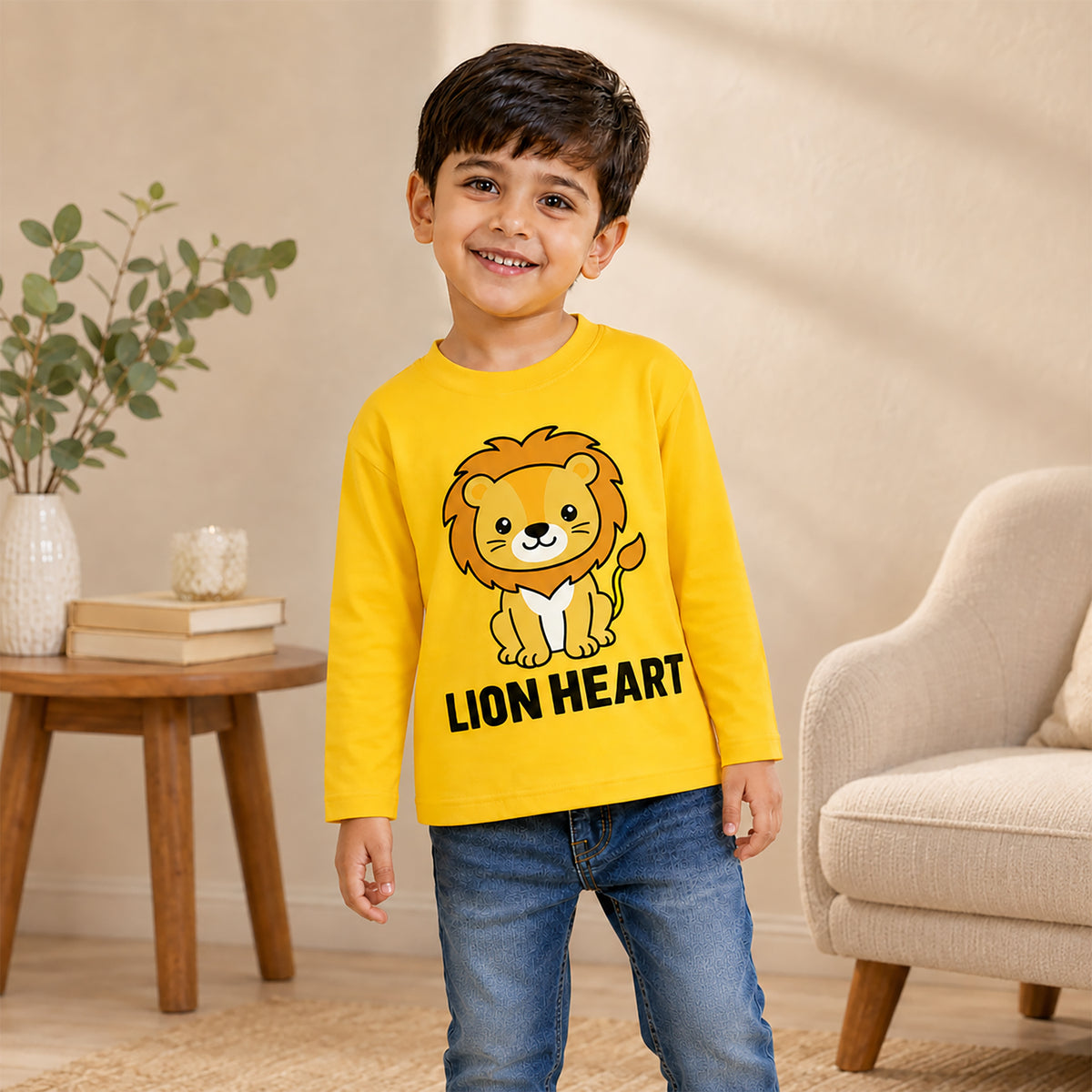 Kuchipoo Baby Boys and Baby Girls Cotton Printed T-Shirts | Full Sleeve Round Neck | Soft & Comfortable Casual Wear for Kids | Pack of 5