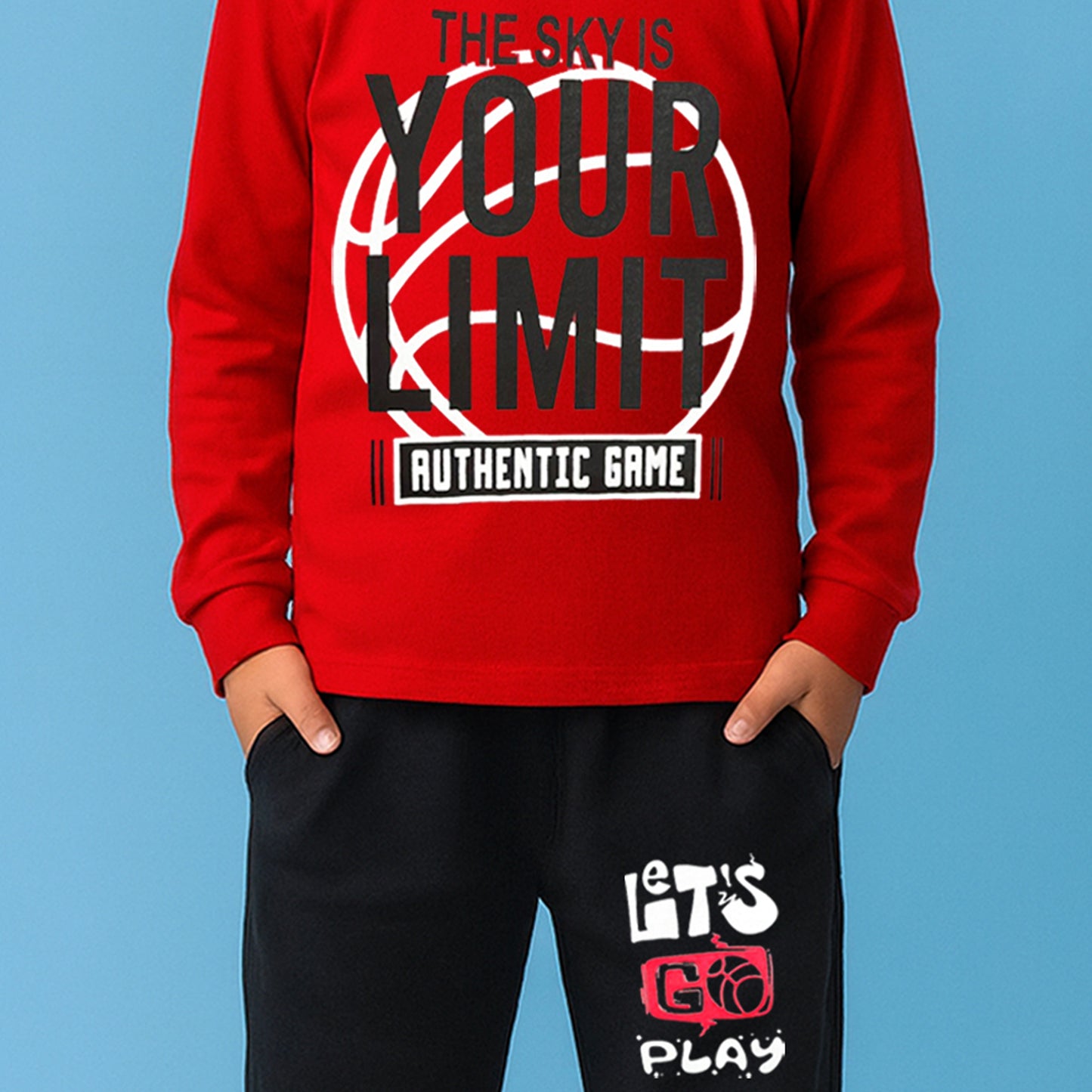 Kuchipoo Boys Regular Fit Cotton T-Shirt and Trackpant Set