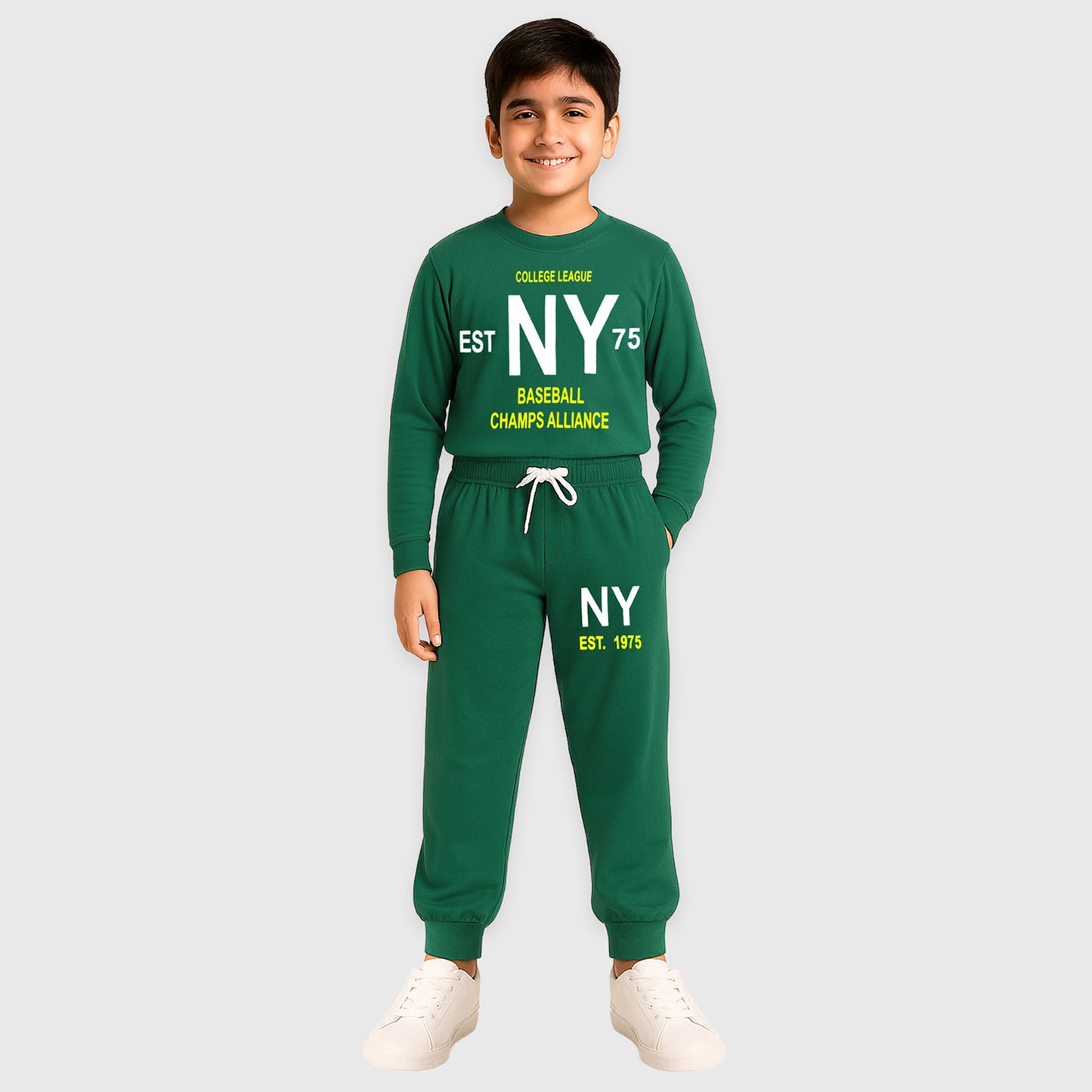 Kuchipoo Boys Regular Fit Cotton T-Shirt and Trackpant Set