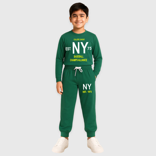 Kuchipoo Boys Regular Fit Cotton T-Shirt and Trackpant Set