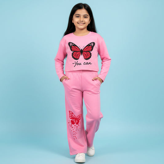 Kuchipoo Girls Cotton T-Shirt and Palazzo Set