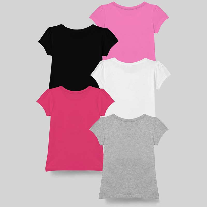 KUCHIPOO Girls Half Sleeves T-Shirts