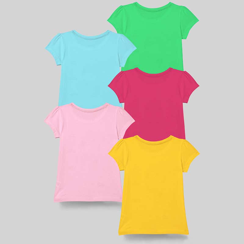 KUCHIPOO Girls Half Sleeves T-Shirts