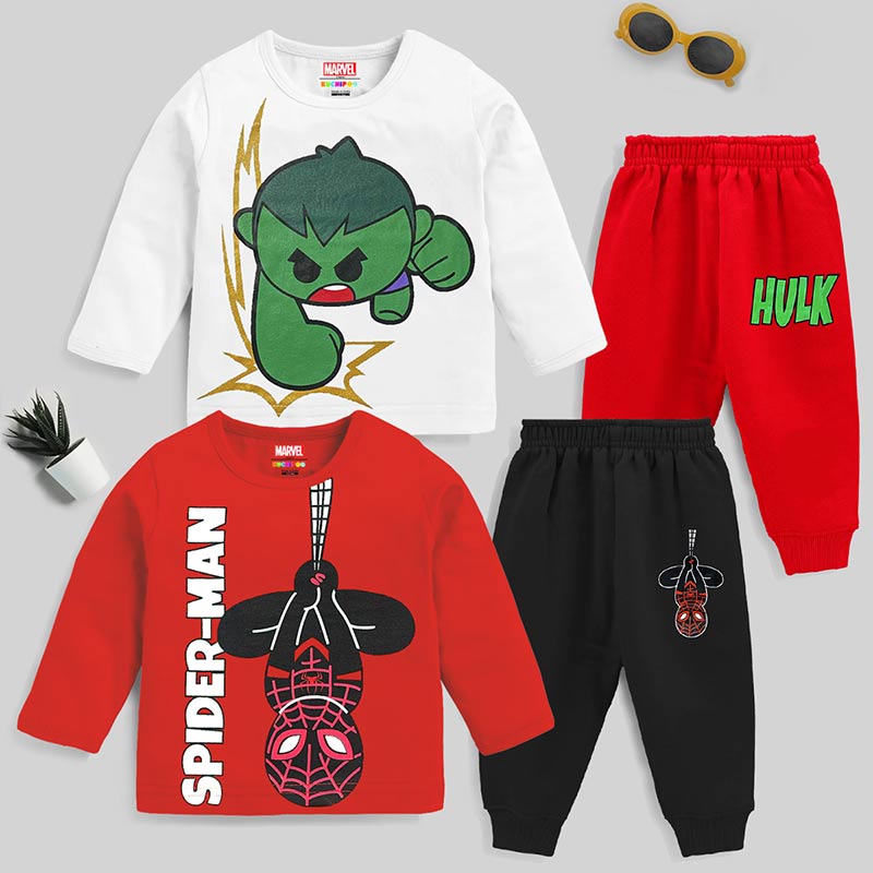 KUCHIPOO © Marvel Baby Boys T-Shirts and Pyjamas Set
