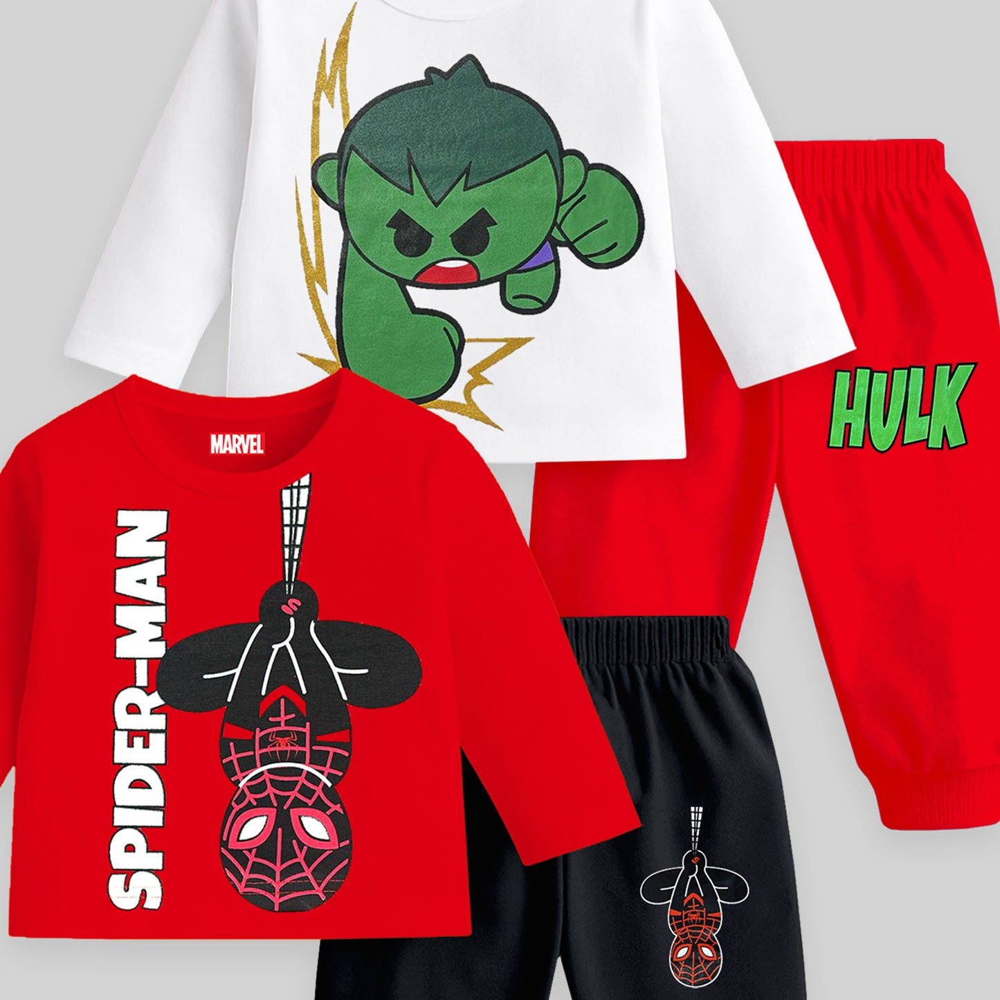 KUCHIPOO Â© Marvel Baby Boys T-Shirts and Pyjamas Set