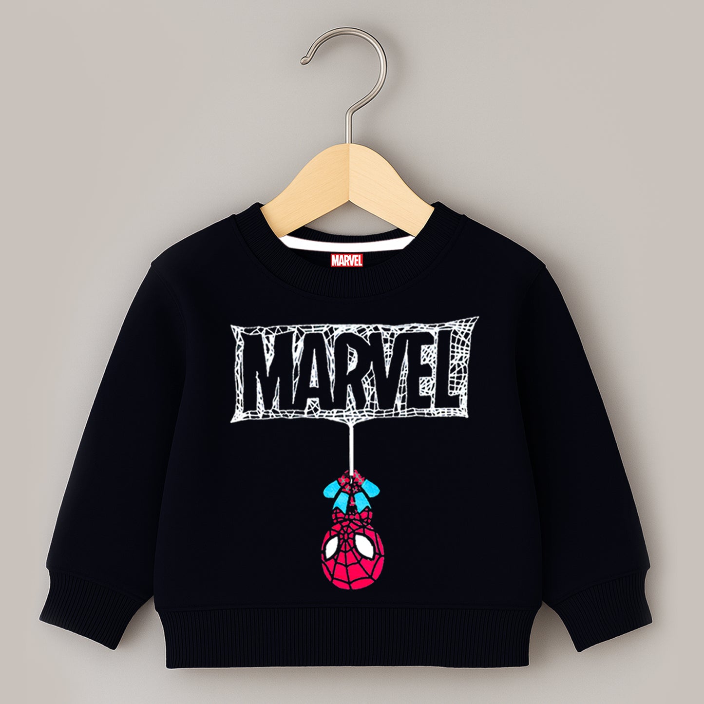 Kuchipoo © Marvel Boys Sweatshirt and Jogger Set | Spiderman Cartoon Printed Co-Ord Set