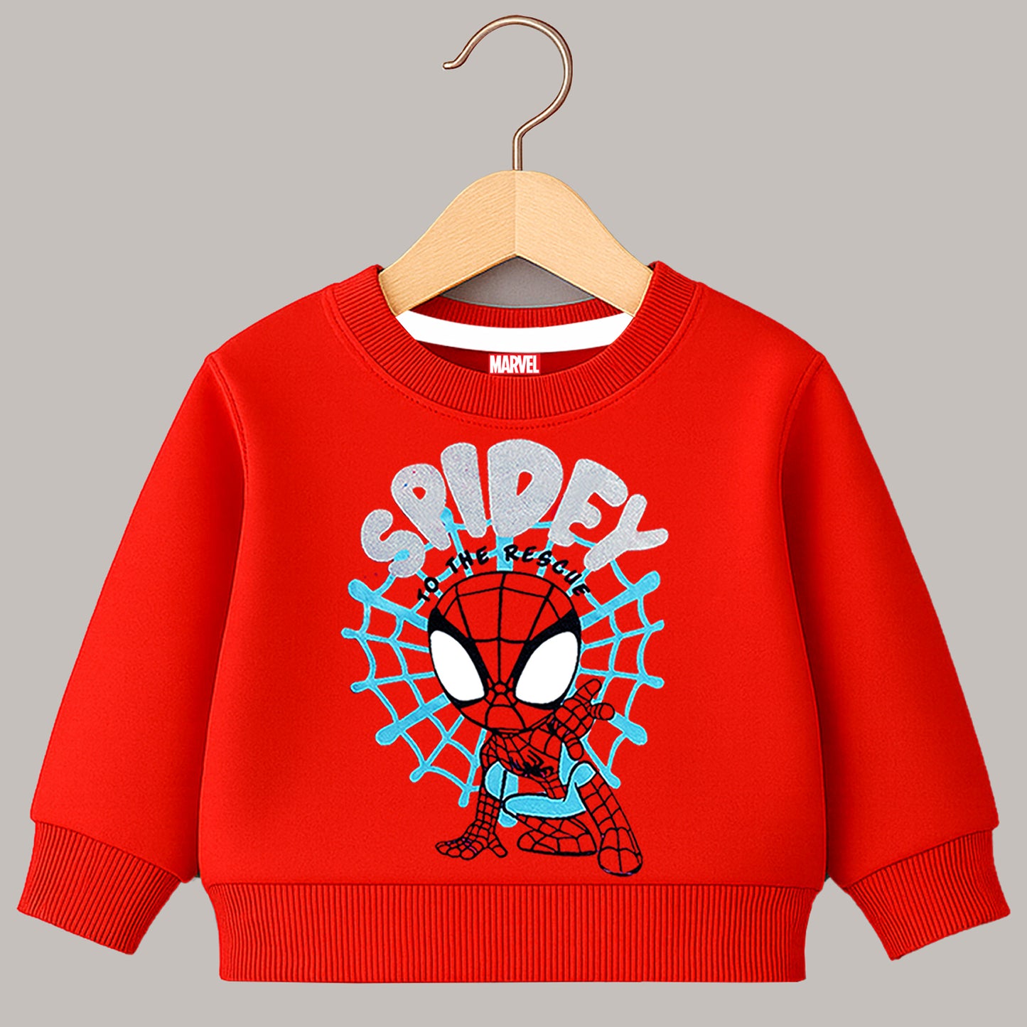 Kuchipoo © Marvel Boys Sweatshirt and Jogger Set | Spiderman Cartoon Printed Co-Ord Set