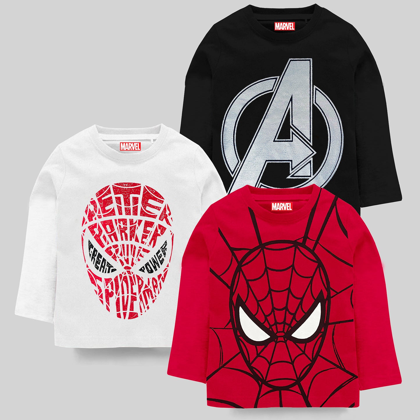 KUCHIPOO MARVEL Boys  Full Sleeves T-Shirts