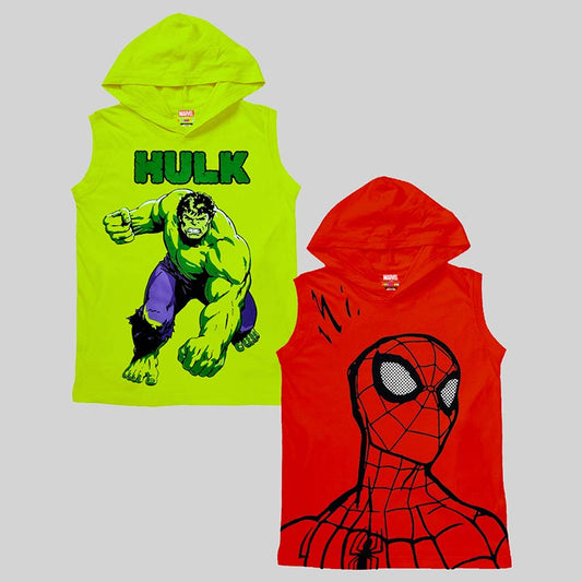 KUCHIPOO © MARVEL BOYS  SLEEVELESS T-SHIRTS WITH HOOD