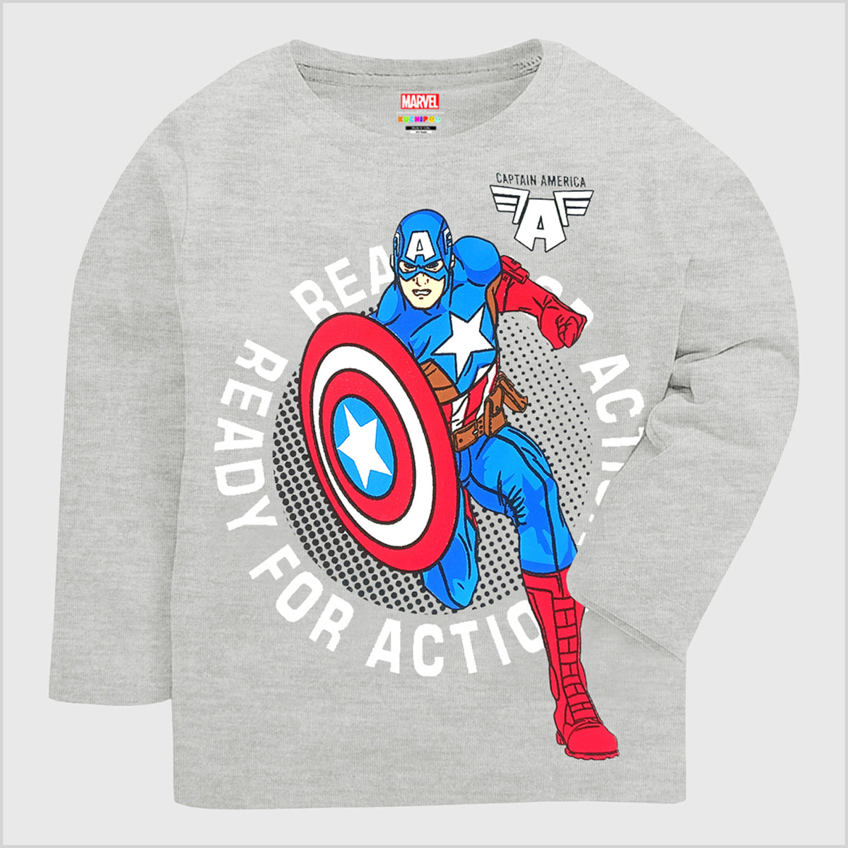 KUCHIPOO MARVEL Boys  Full Sleeves T-Shirts