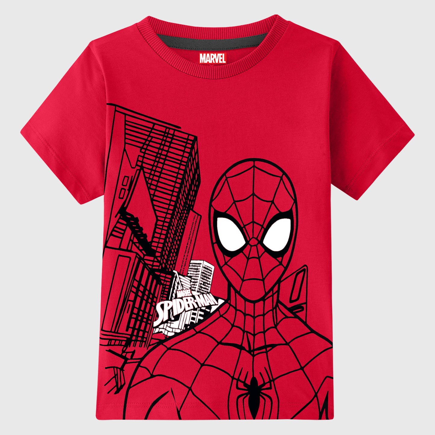 Kuchipoo © Marvel Boys Avengers & Spider-Man Printed Cotton T-Shirt Combo | Superheroes Graphic Cotton Tees | Casual Summer Wear | Pack of 3