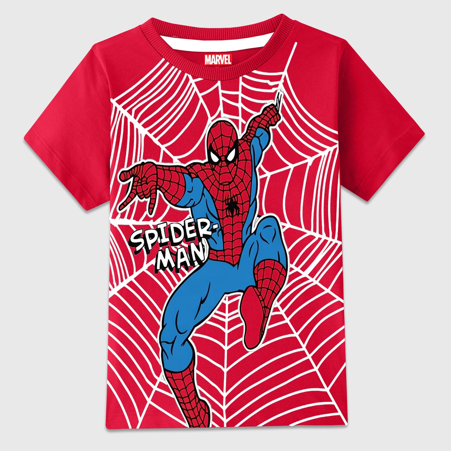 Kuchipoo © Marvel Boys Avengers & Spider-Man Printed Cotton T-Shirt Combo | Superheroes Graphic Cotton Tees | Casual Summer Wear | Pack of 3