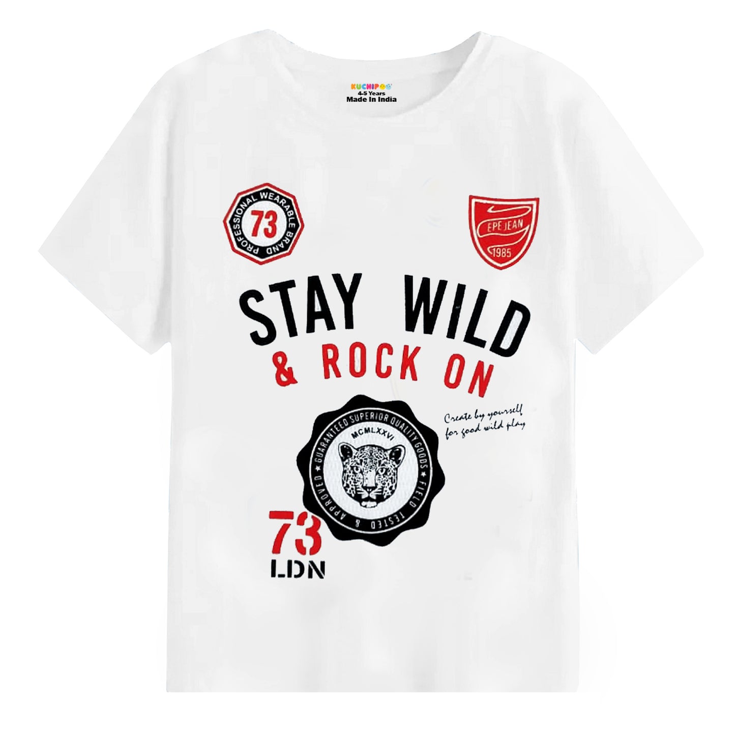 KUCHIPOO Boys Half Sleeves T-Shirts