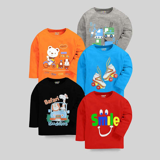 KUCHIPOO Boys Full Sleeves T-Shirts