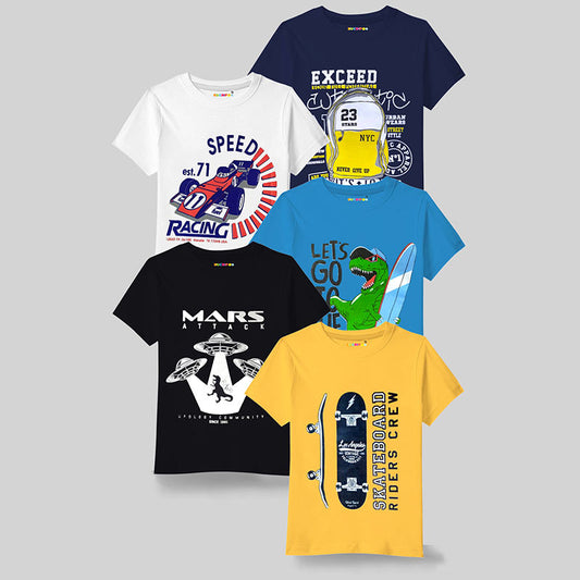 KUCHIPOO Boys Half Sleeves T-Shirts