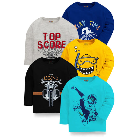 KUCHIPOO Boys Full Sleeves T-Shirts