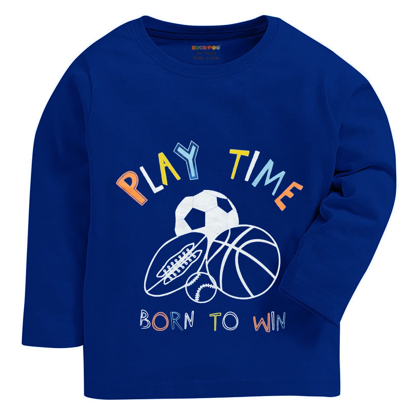 KUCHIPOO Boys Full Sleeves T-Shirts