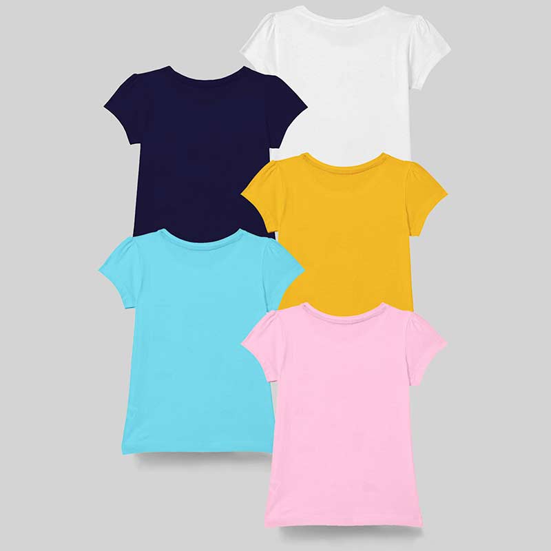 KUCHIPOO Girls Half Sleeves T-Shirts