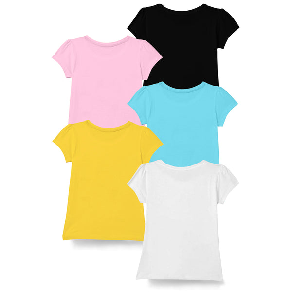 KUCHIPOO Girls Half Sleeves T-Shirts