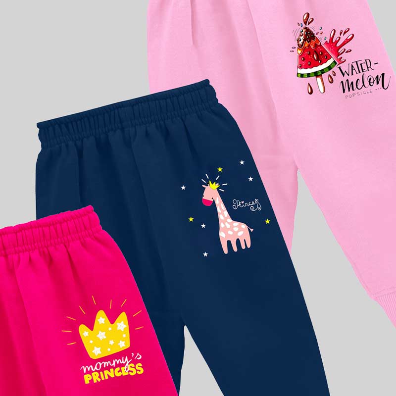 KUCHIPOO Regular Fit Baby Girls Pyjamas - Pack of 5